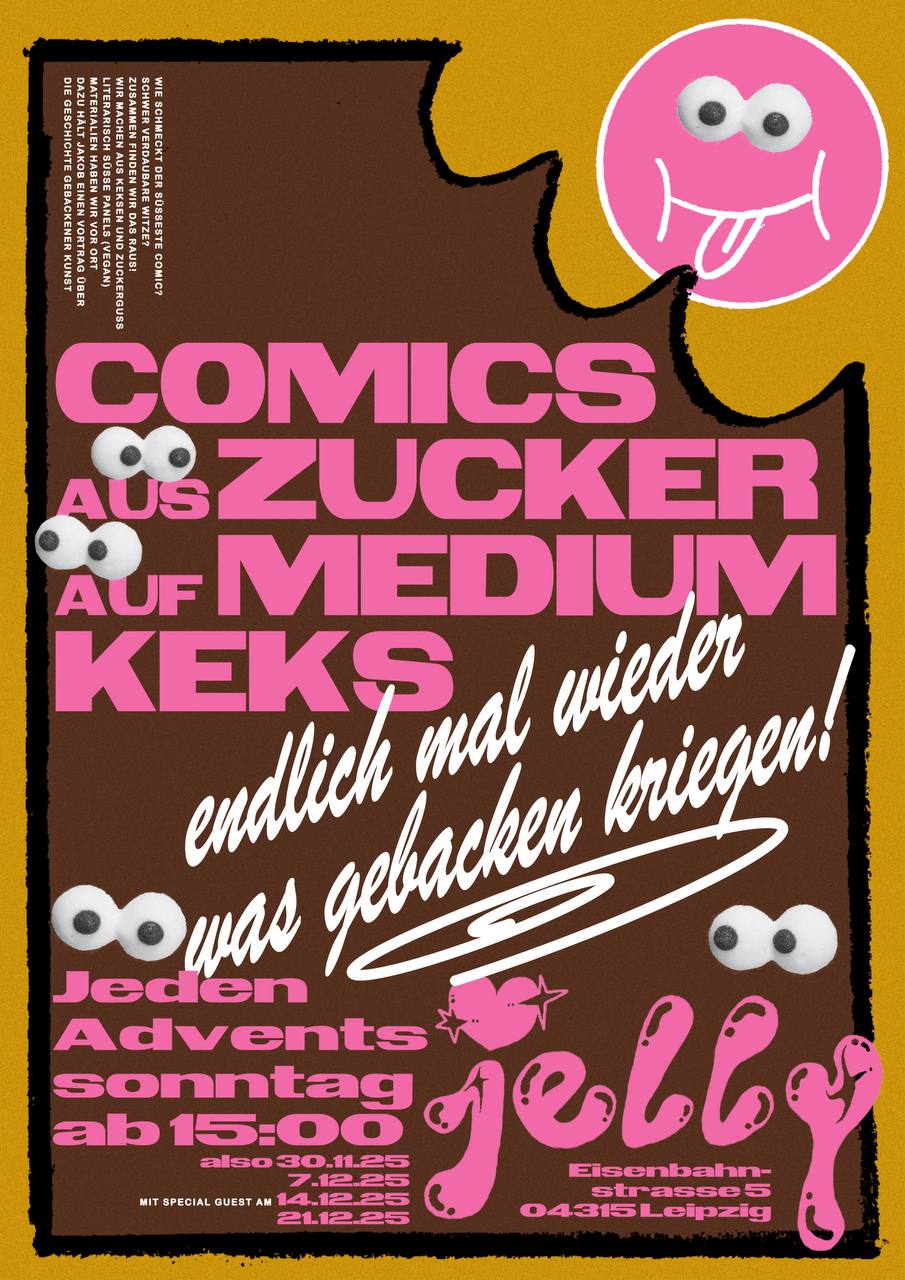 Comics aus Zucker auf Medium Keks